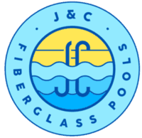 J & C Fiberglass Pools Logo